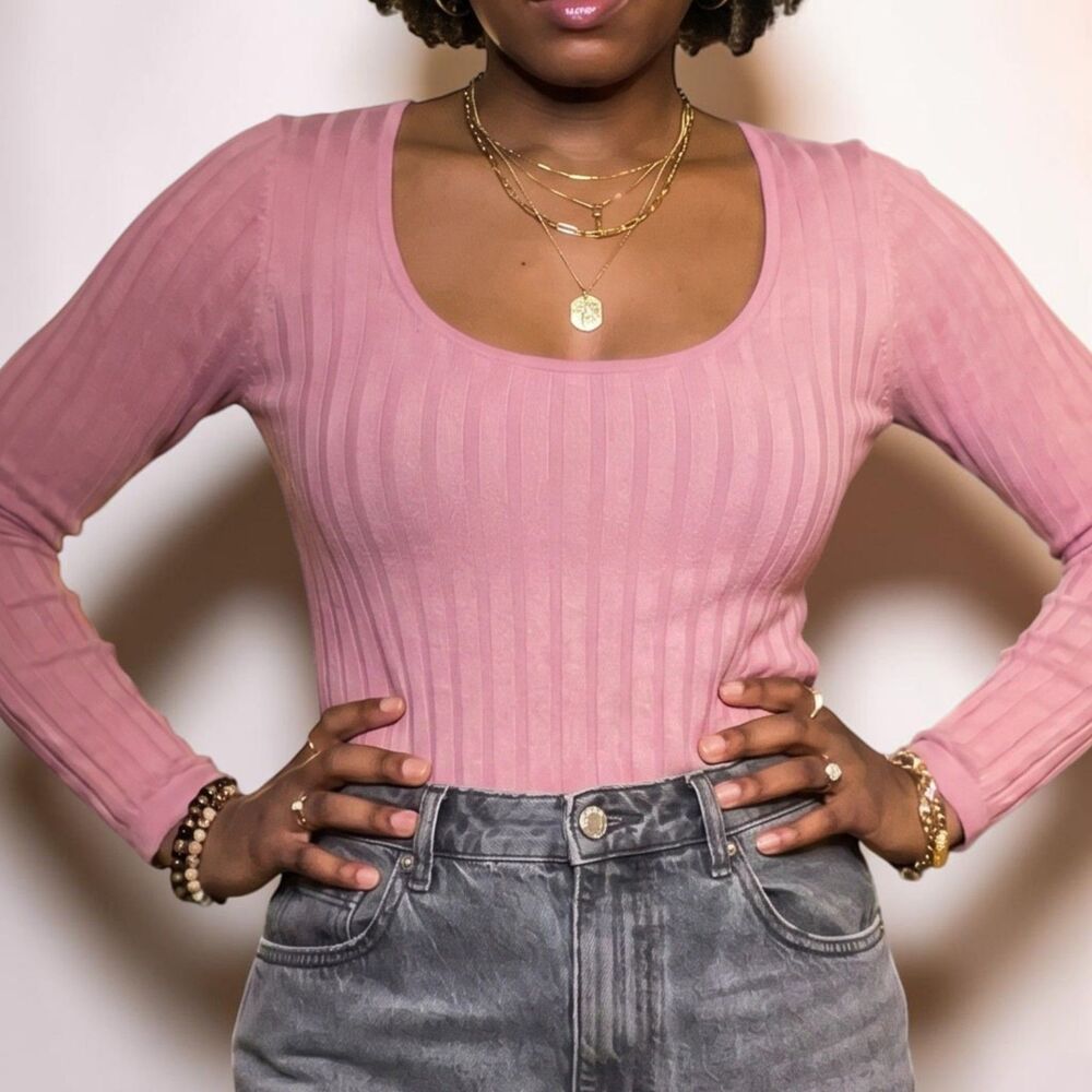Intimately Free People Lucky You Long-Sleeve Wide Ribbed Top